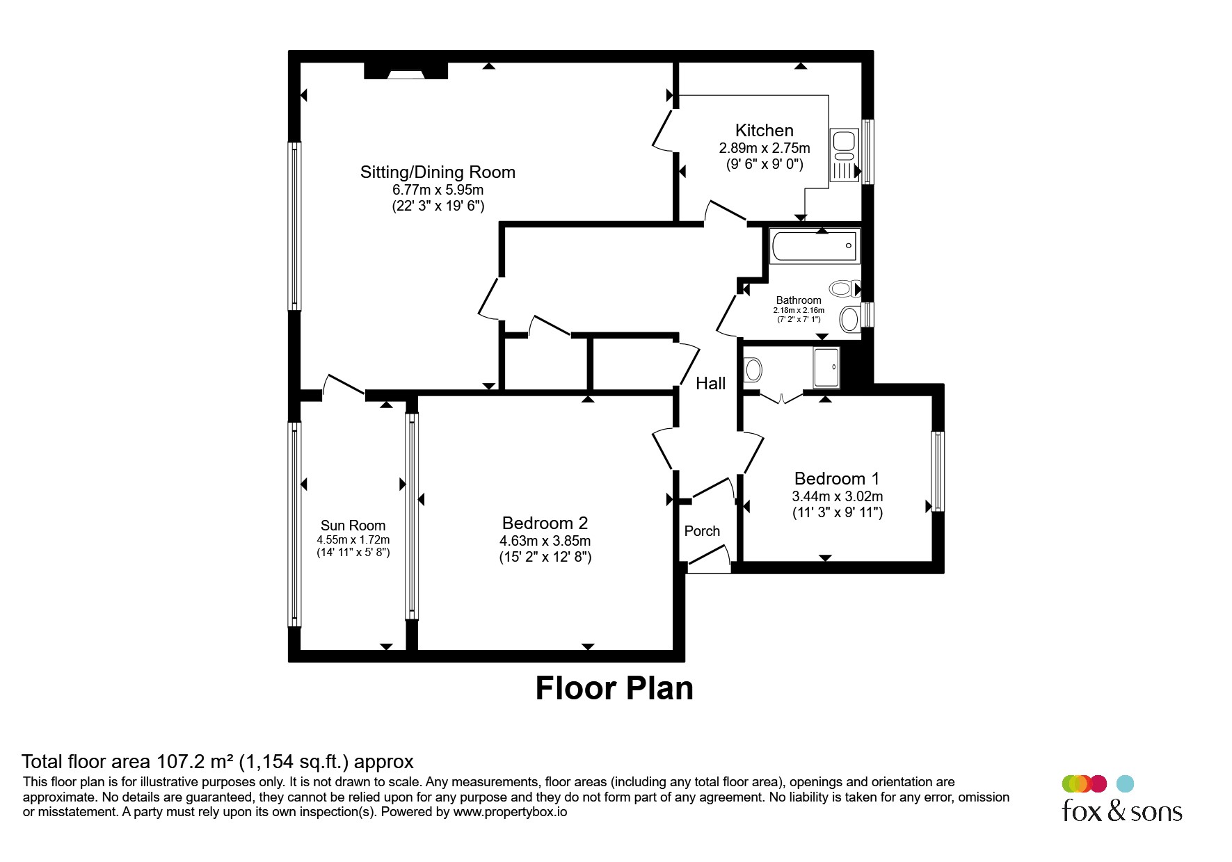 Flat 4, Compass South, Rodwell Road, Weymouth floorplan