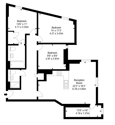 4 Merchant Square East, Greater London floorplan