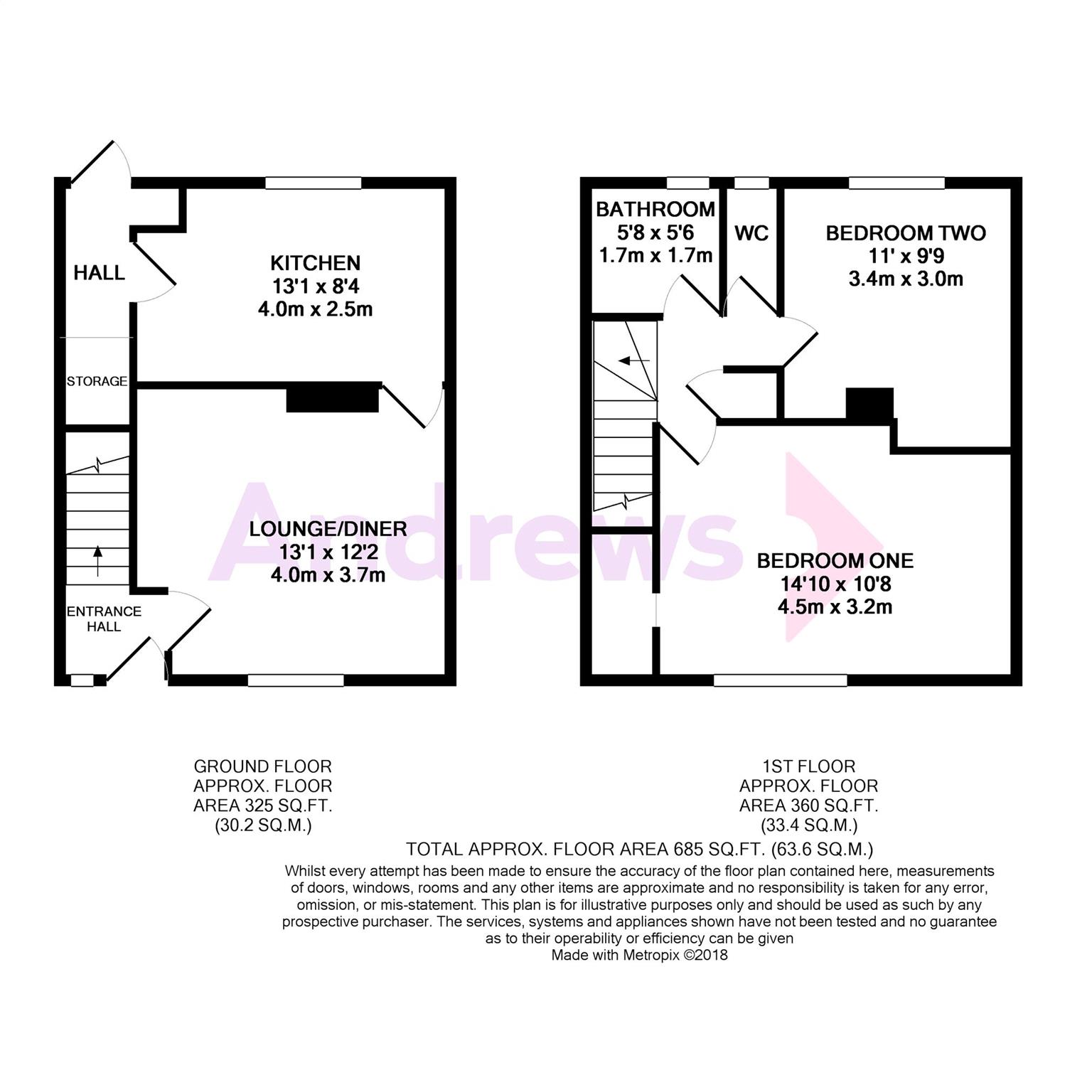 2 Bedrooms Terraced house for sale in Taynton Drive, Merstham, Redhill RH1