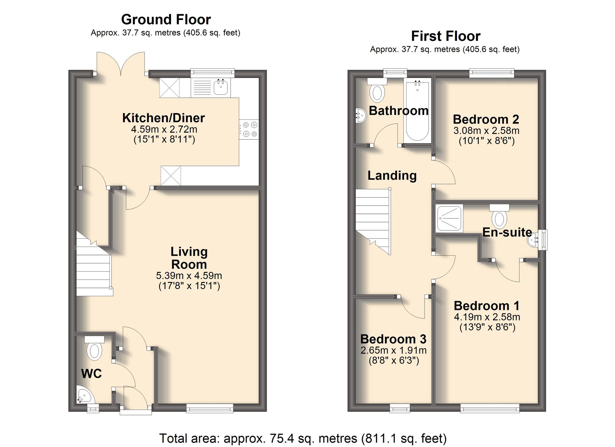 32 Lynchet Lane, Worksop floorplan