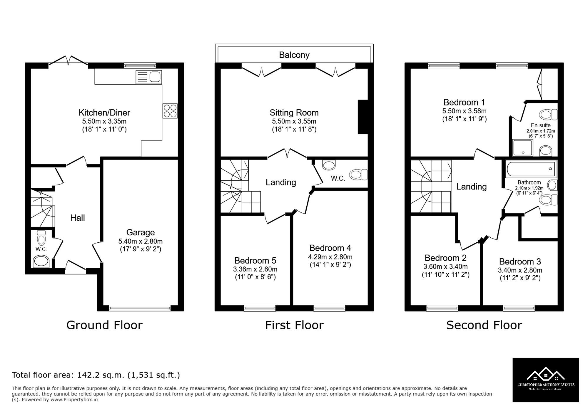 2 Gainsborough Terrace Burkitts Lane, Sudbury floorplan