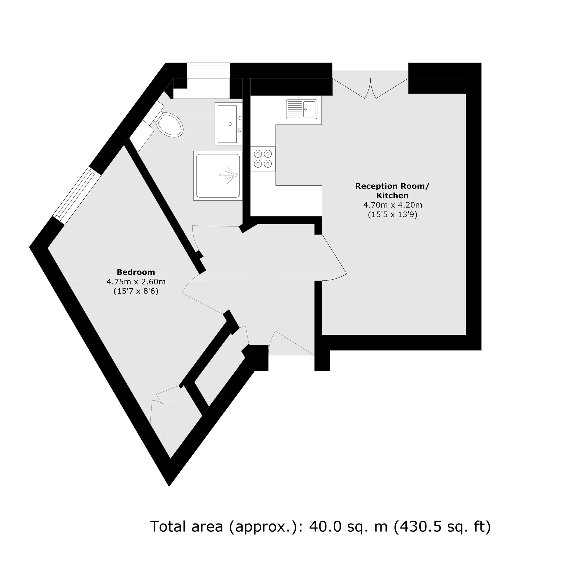 Flat 14, Aldersgate Court, 30, Bartholomew Close, London floorplan