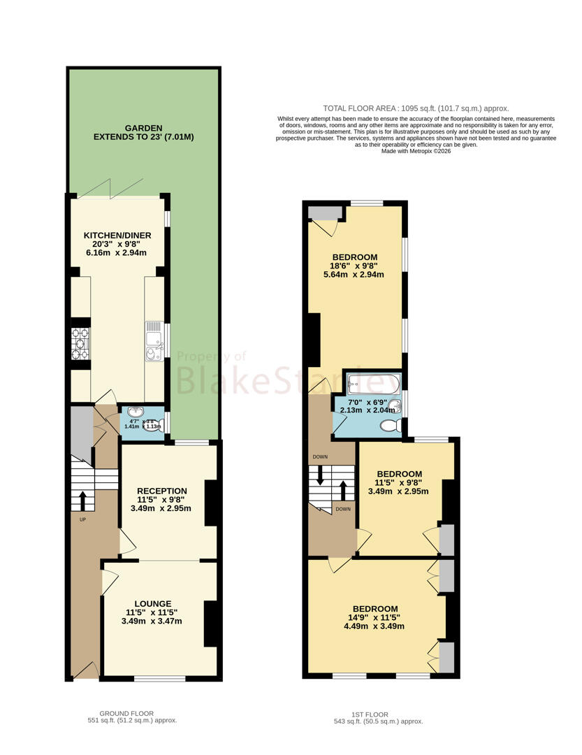 Beck Road, London floorplan