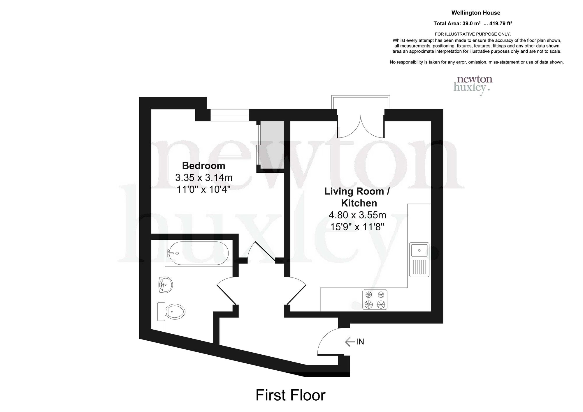 Flat 4, Wellington House, Walton-On-Thames floorplan