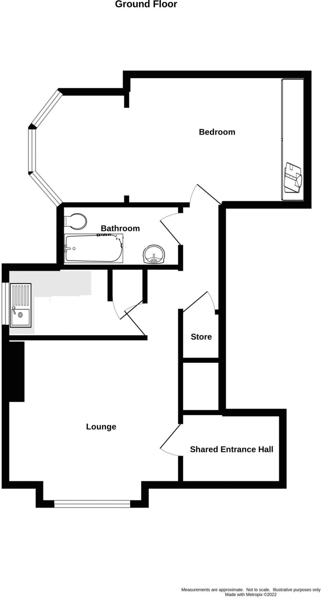 2,Flat 1, Maidensbridge Road, Kingswinford floorplan