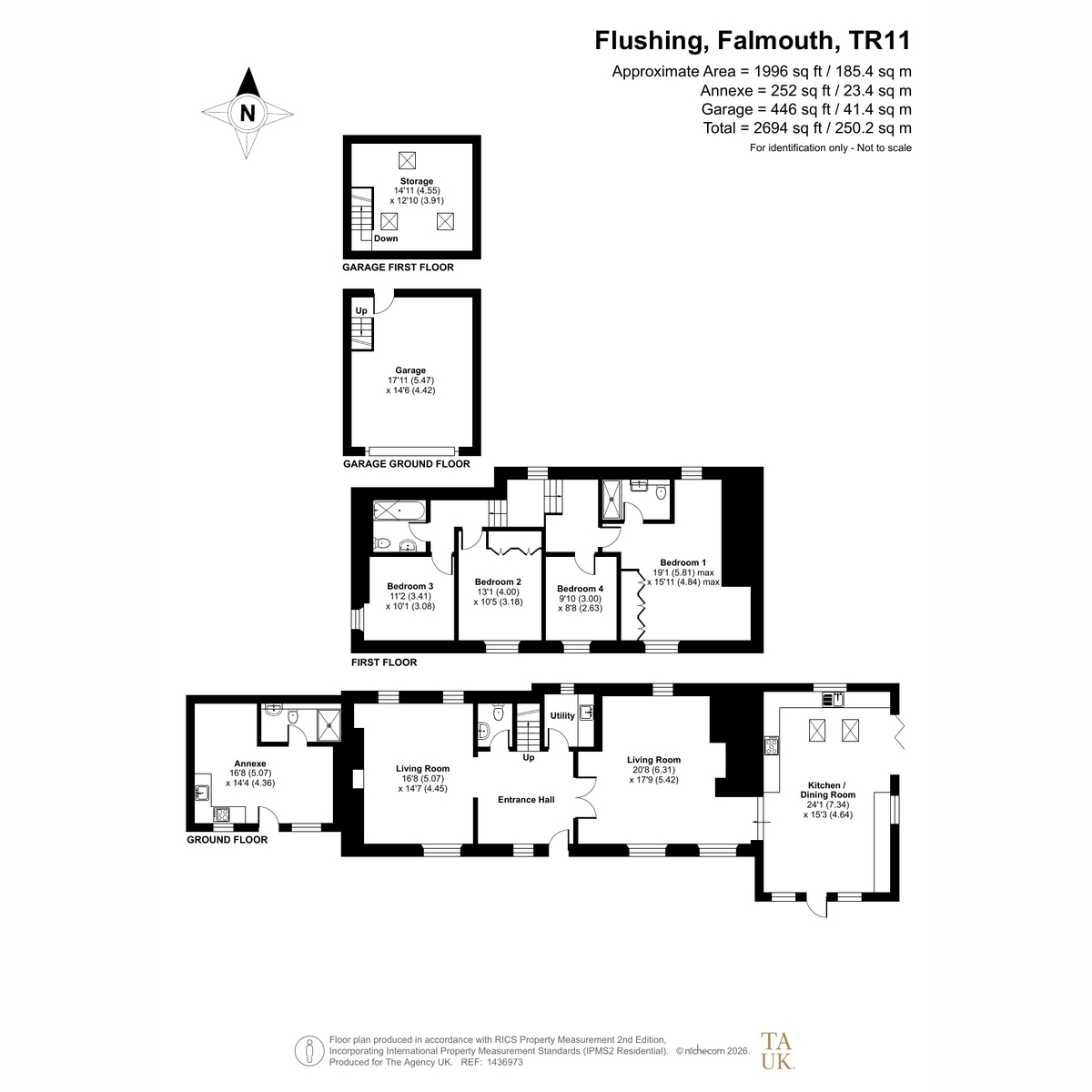 Tregew Farmhouse, Tregew Road, Falmouth floorplan