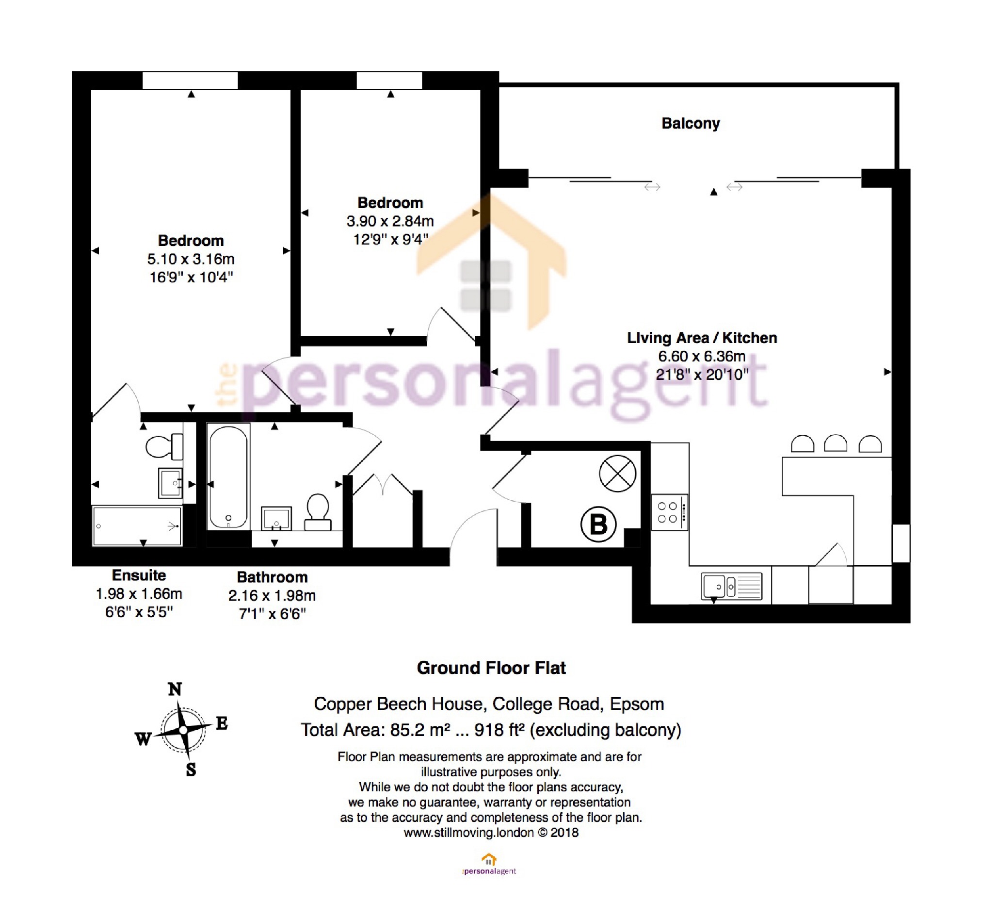 2 Bedrooms Flat for sale in 15 College Road, Epsom, Surrey KT17