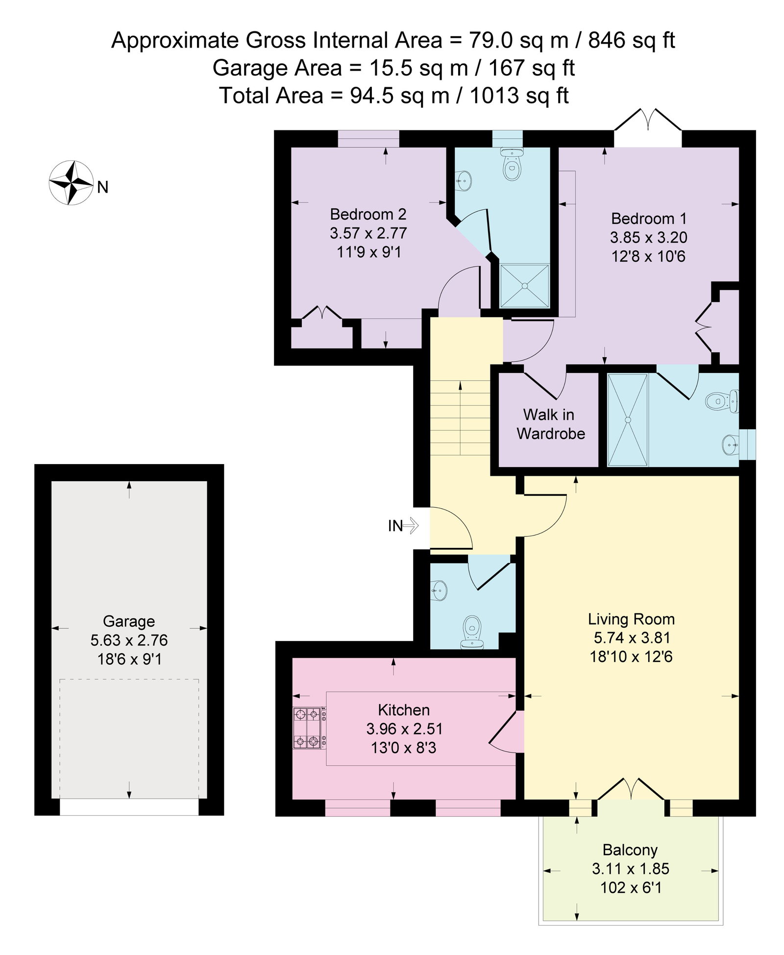 Flat 16 Church Meadows, Ripponden HX6 4HT floorplan