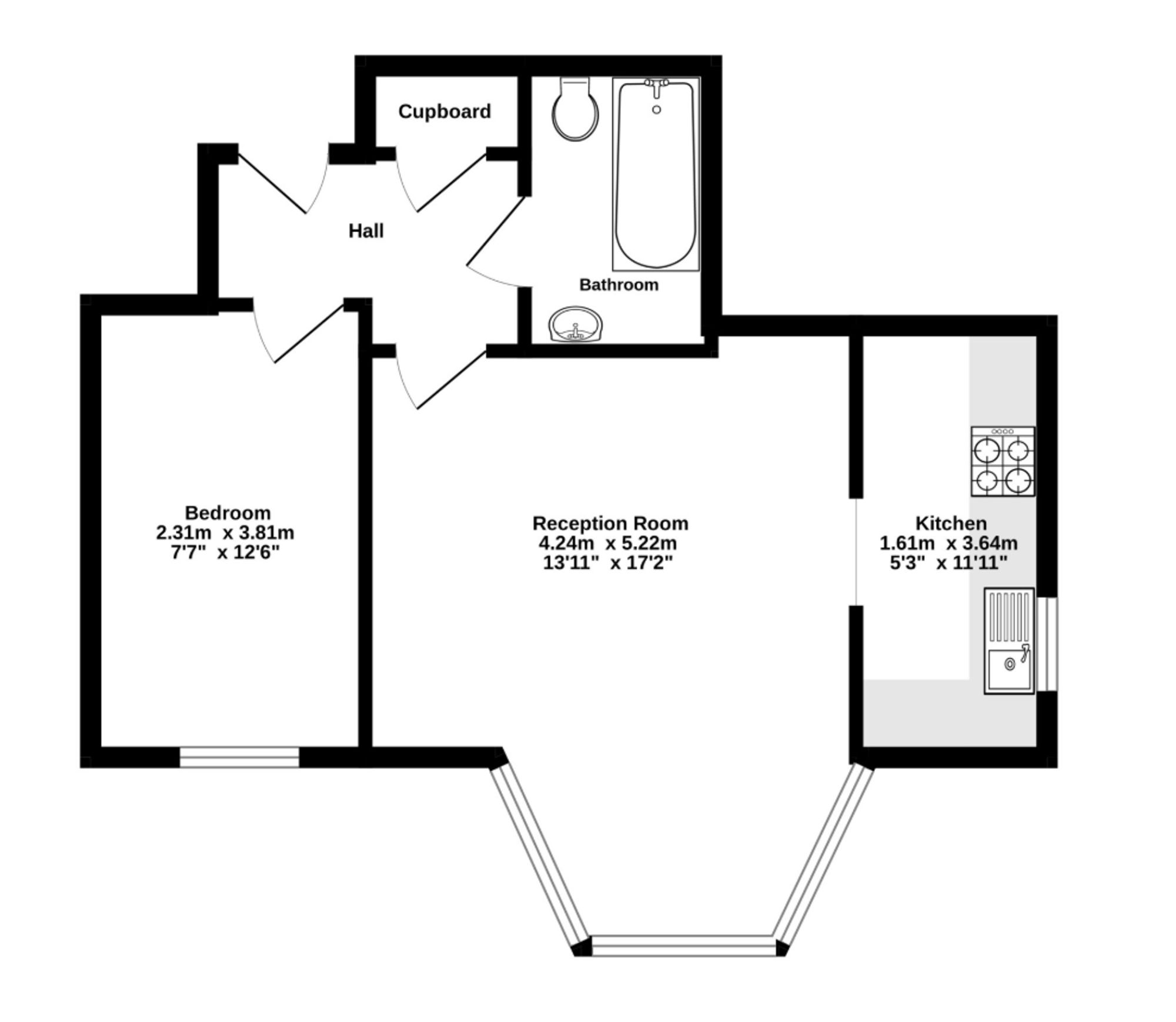 Flat 4b, Woodcote Hall Woodcote Road, Epsom floorplan
