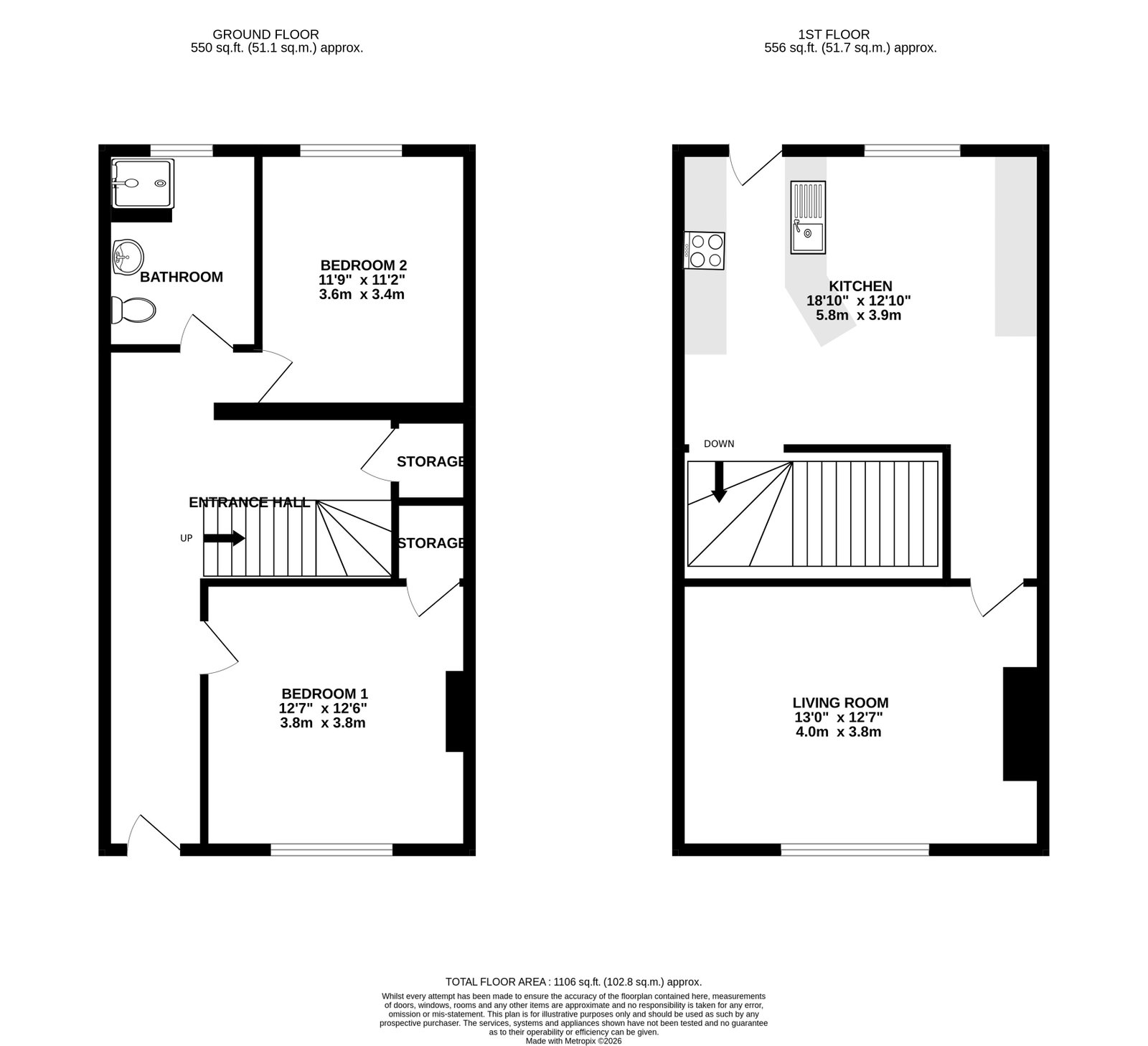 Oxford Street, Southampton floorplan