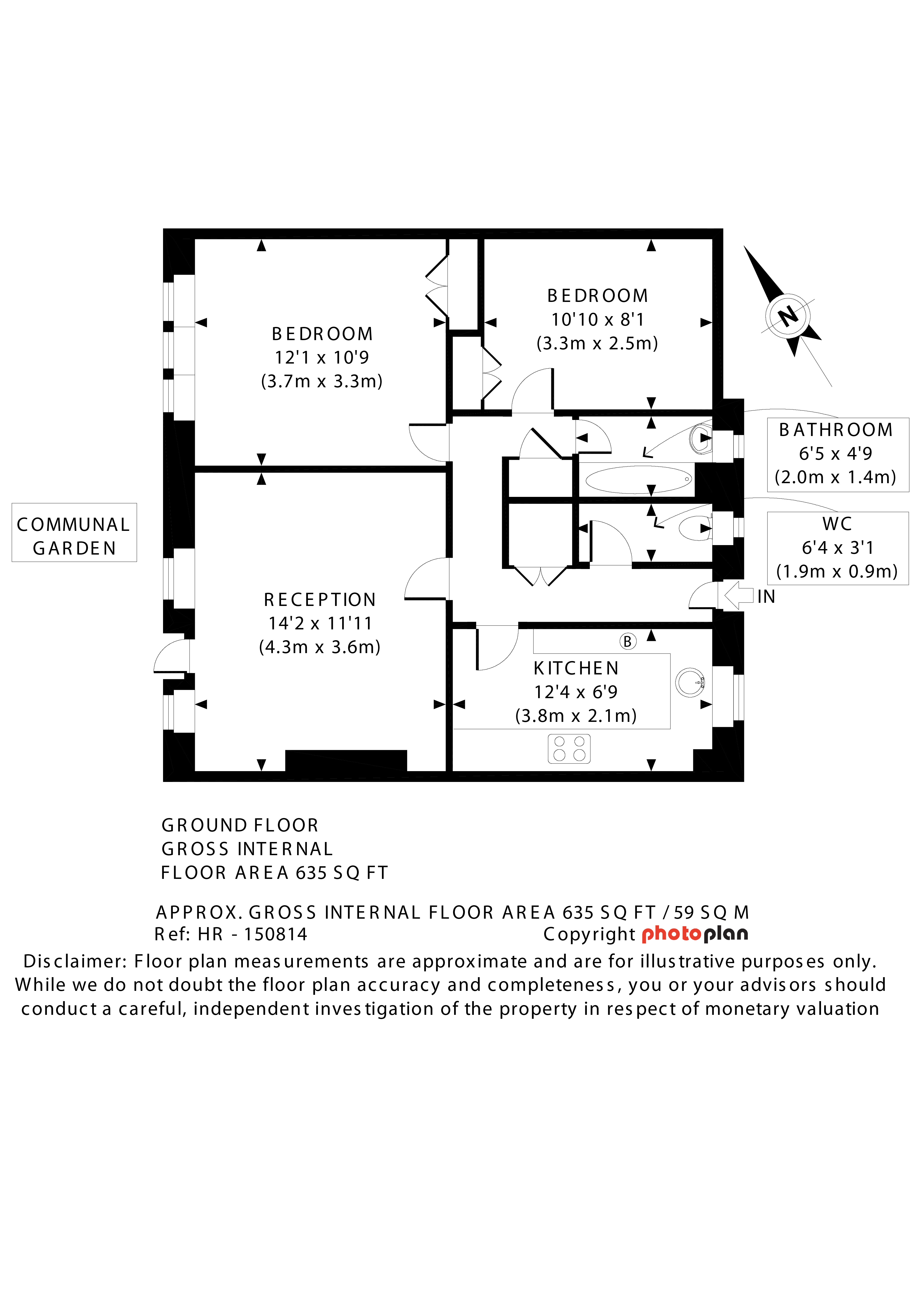 Flat 1, Troyes House,, Lawn Road, London floorplan