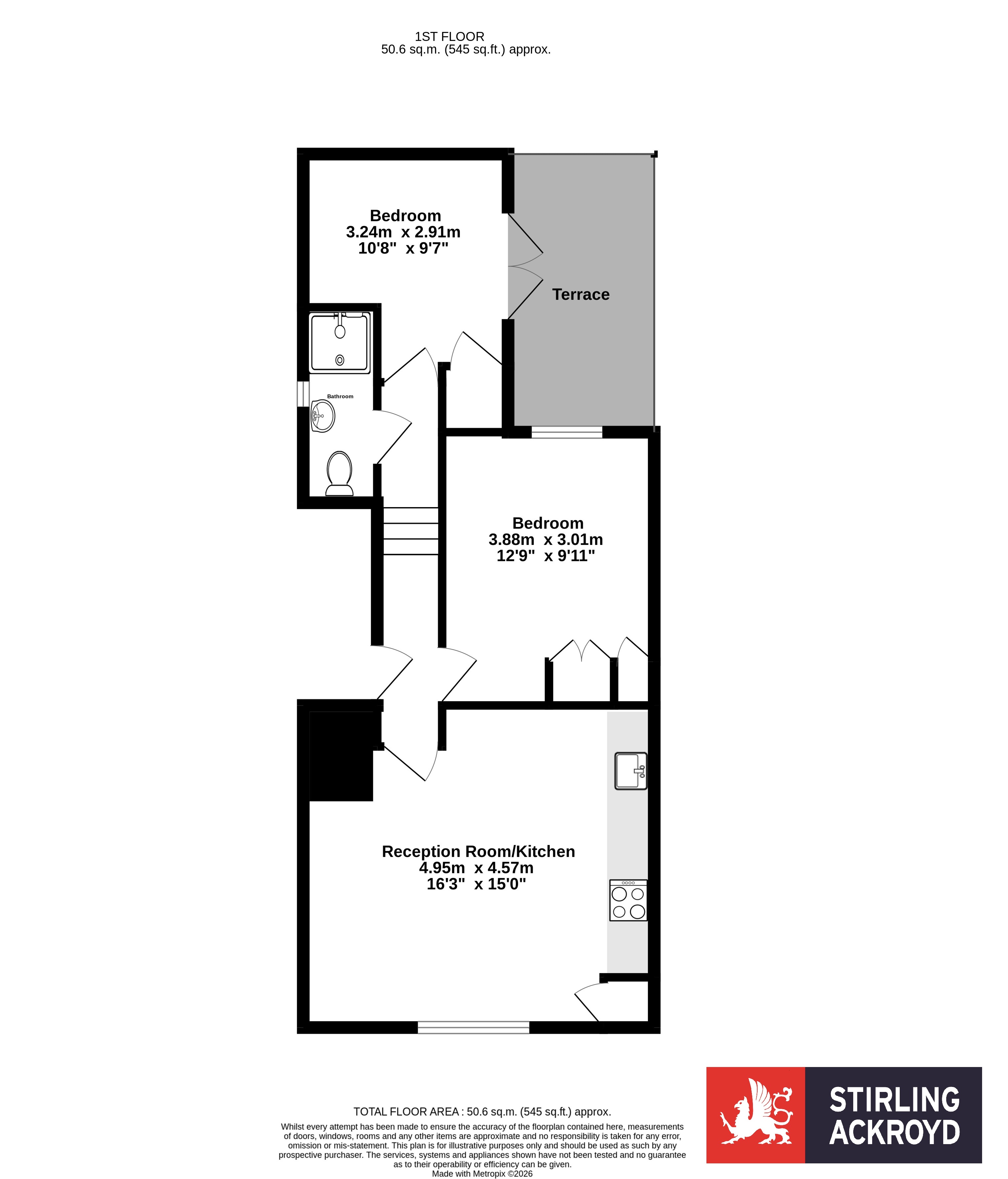 Flat A, 242, Portobello Road, London floorplan