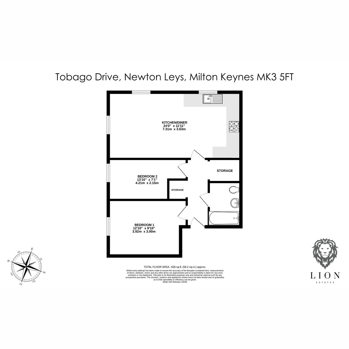 1, Tobago Drive, Milton Keynes floorplan