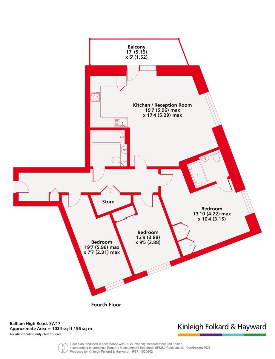 59, Tramyard Apartments, 266, Balham High Road, London floorplan