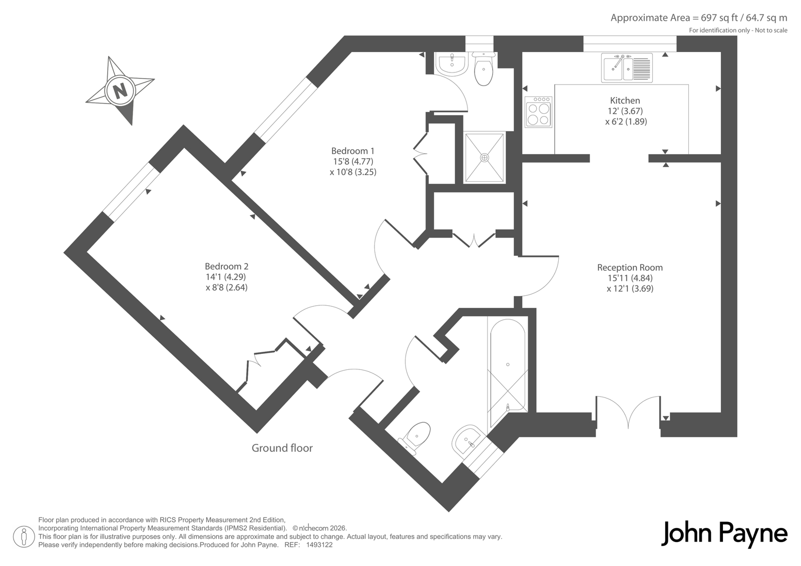 Flat 2, Eastgate House,, Allenby Road, Thamesmead floorplan