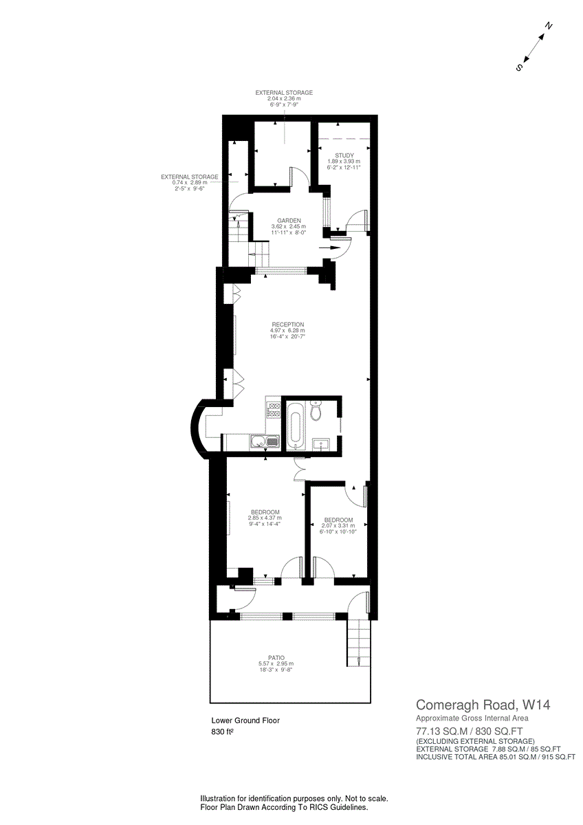 111, LGF, Comeragh Road, London floorplan