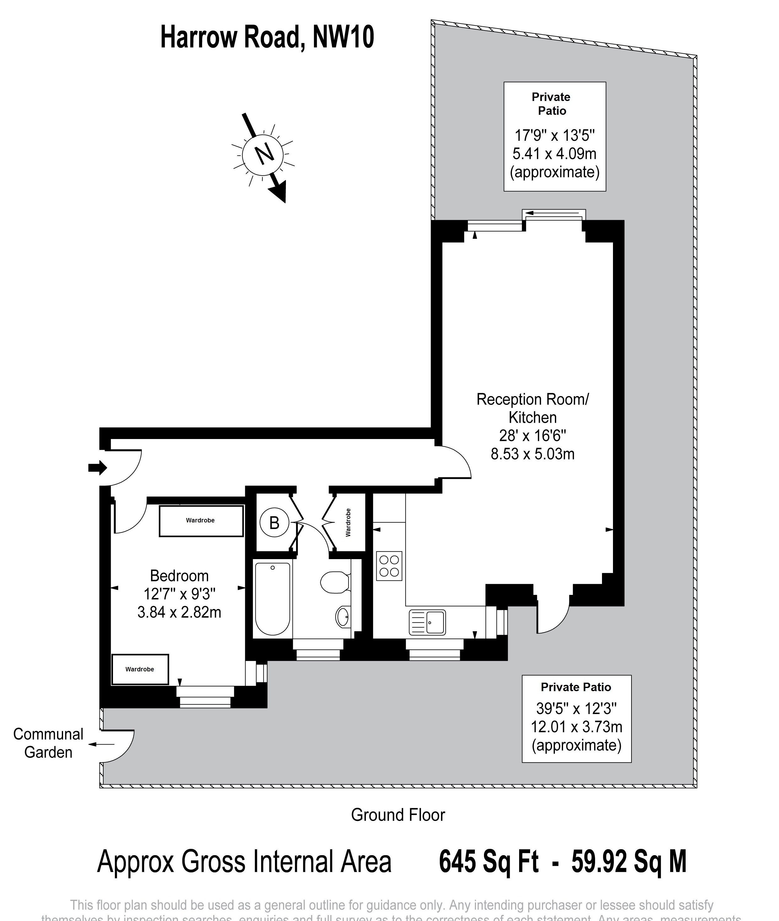 Apartment 3, Zahra House 866, Harrow Road, LONDON floorplan