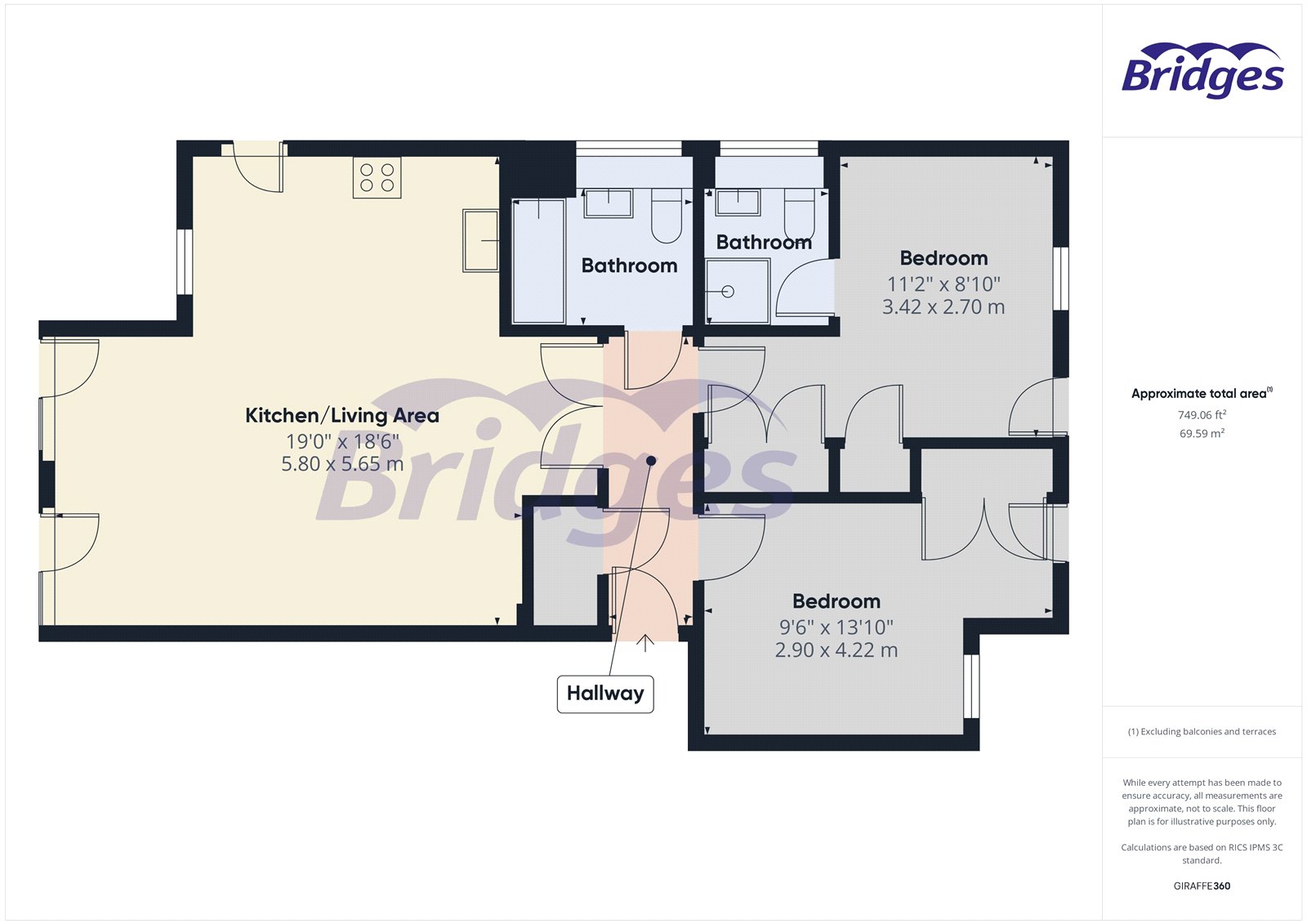 Flat 8, Itchel Court,, Rye Common Lane, Farnham floorplan