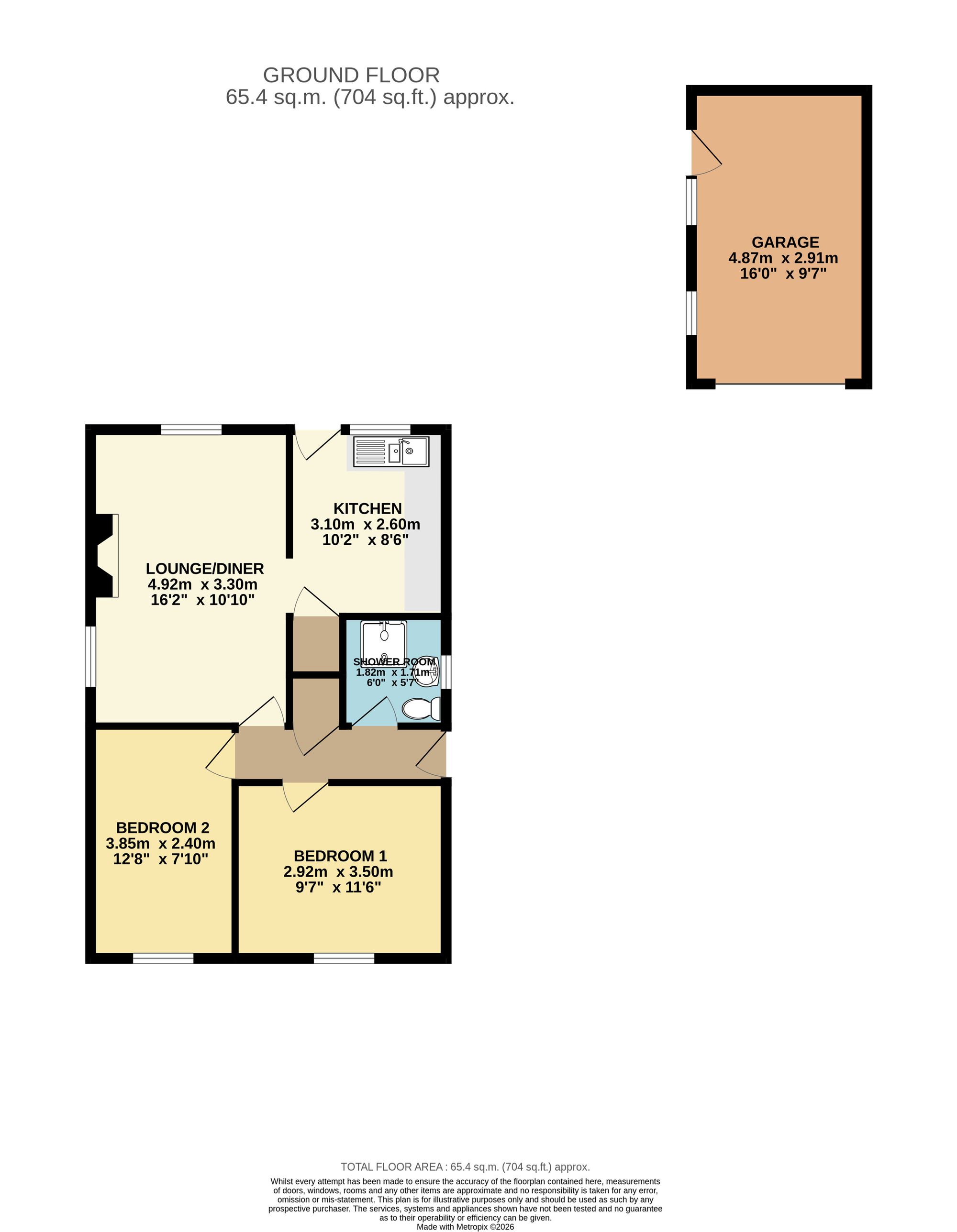 3 Crags View, Worksop floorplan