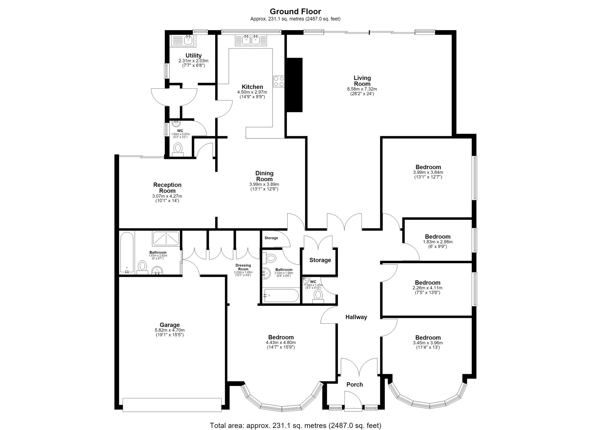 128 Manor Road, Chigwell floorplan