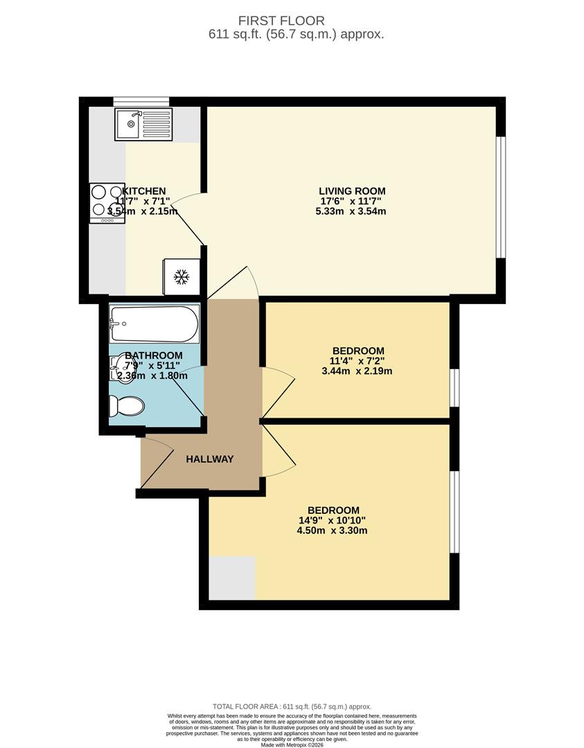 Flat 3, 43-45, Heaton Road, Manchester floorplan