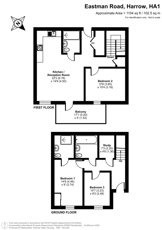 Salgado Apartments Eastman Road, Harrow floorplan