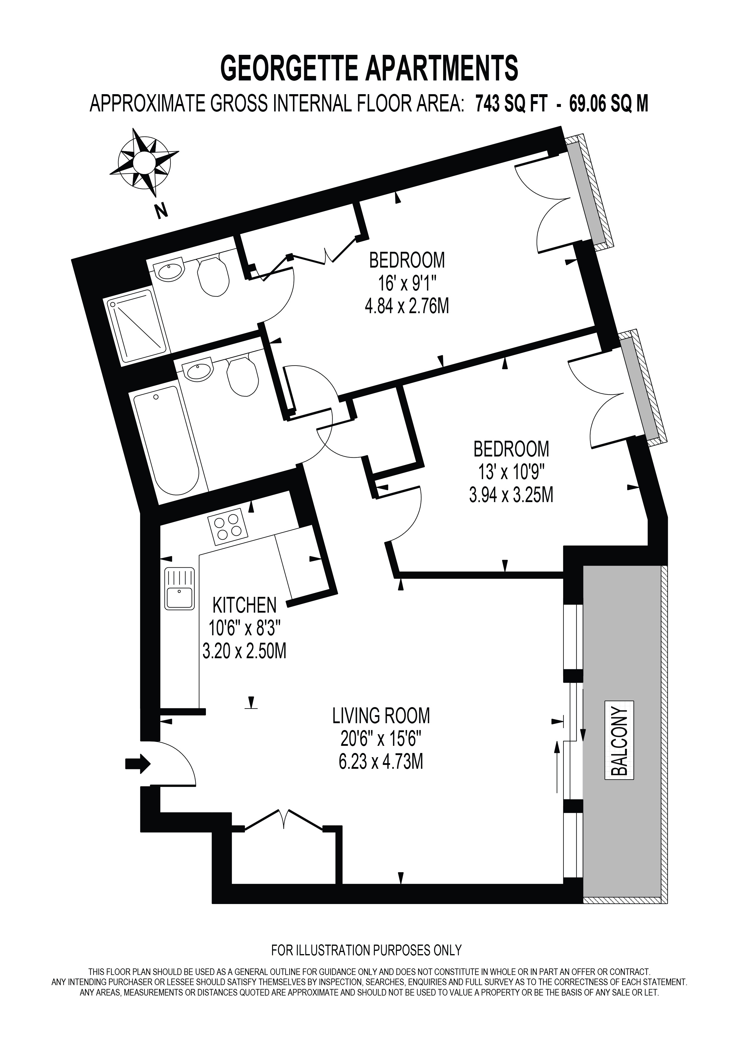 Cendal Crescent, London floorplan