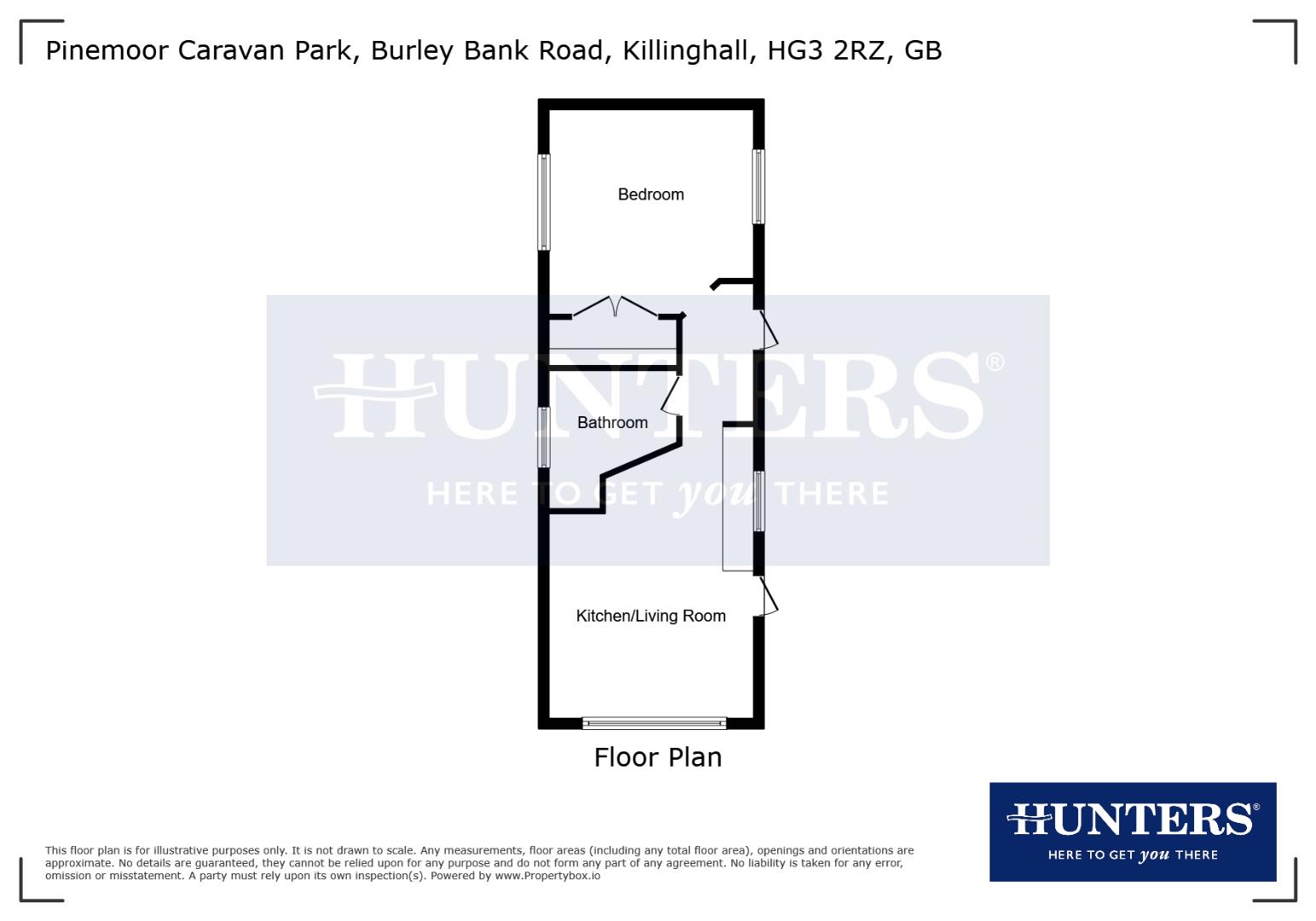 Caravan 17, Pinemoor Caravan Park, Burley Bank Road, Killinghall floorplan
