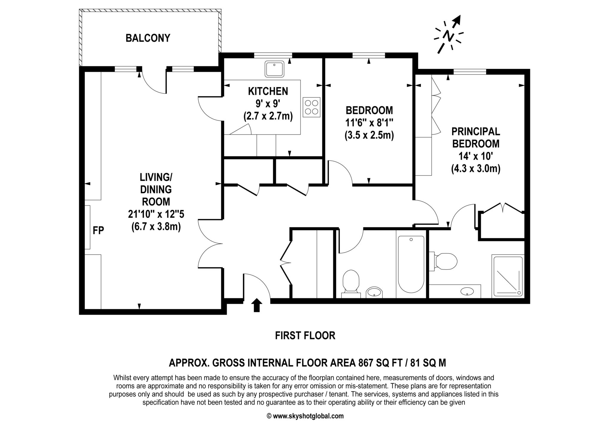 42 Austin Place, Oatlands Drive, Weybridge floorplan