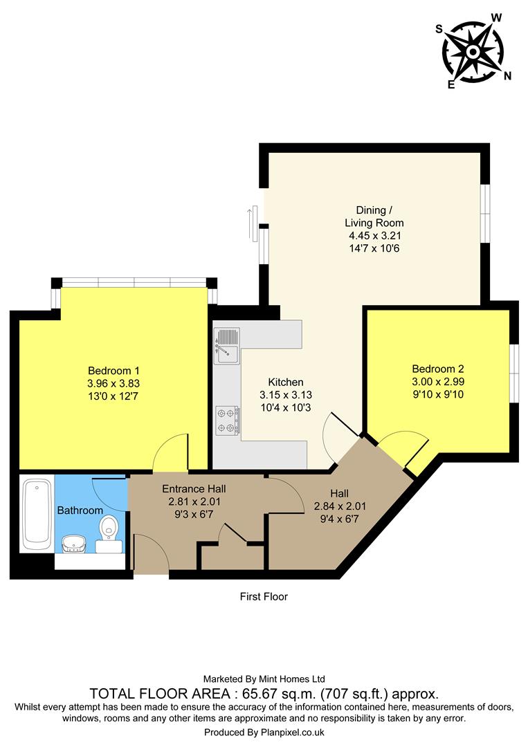 Flat 6, Globe House, Lavender Park Road, West Byfleet floorplan