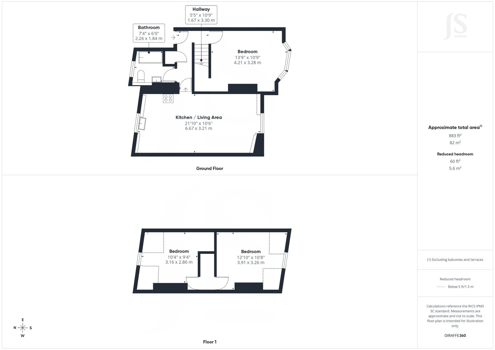 1,Flat 4, Blackman Street, Brighton floorplan
