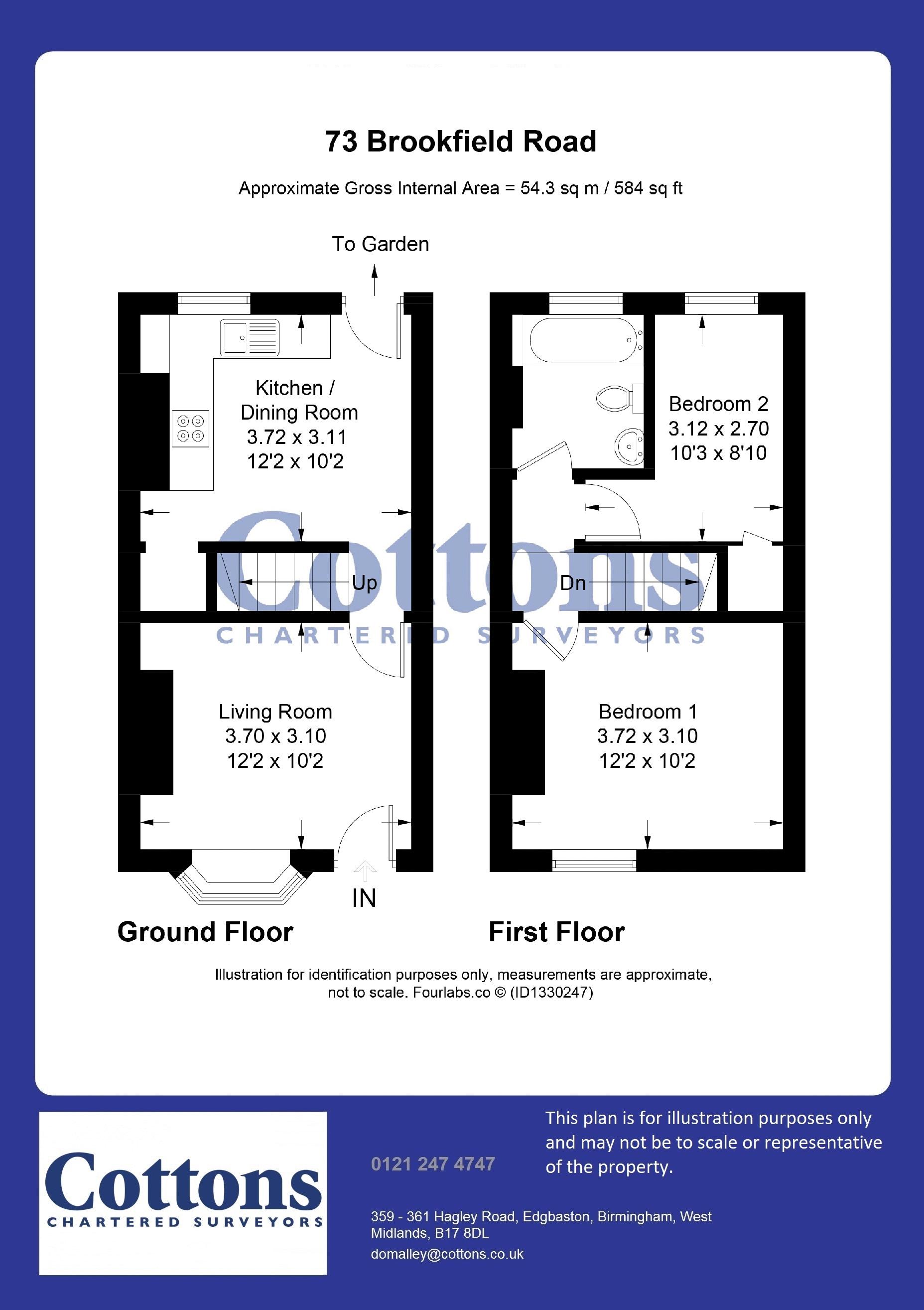 73, Brookfield Road, Birmingham floorplan
