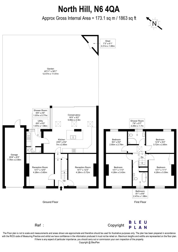 Woodland Cottage, 18, North Hill, London floorplan
