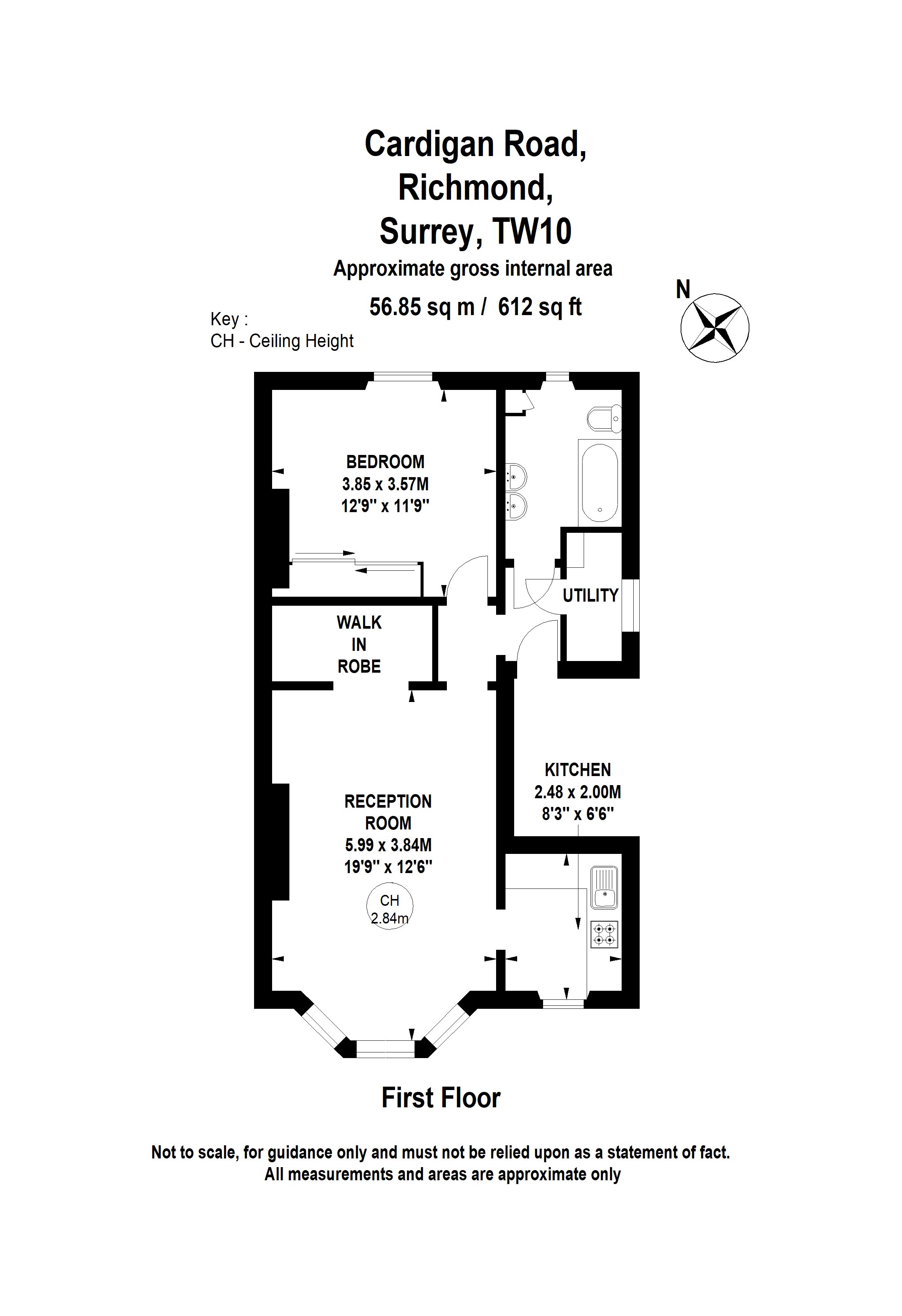 Cardigan Road, Richmond, Surrey TW10, 1 bedroom flat to rent 64390235