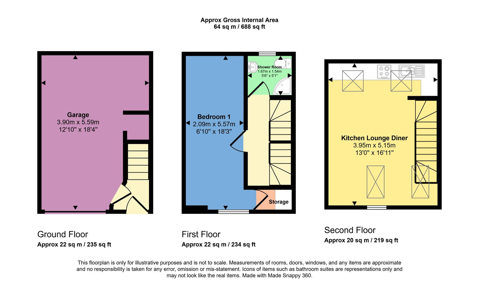1, Dove Lane, Workington floorplan