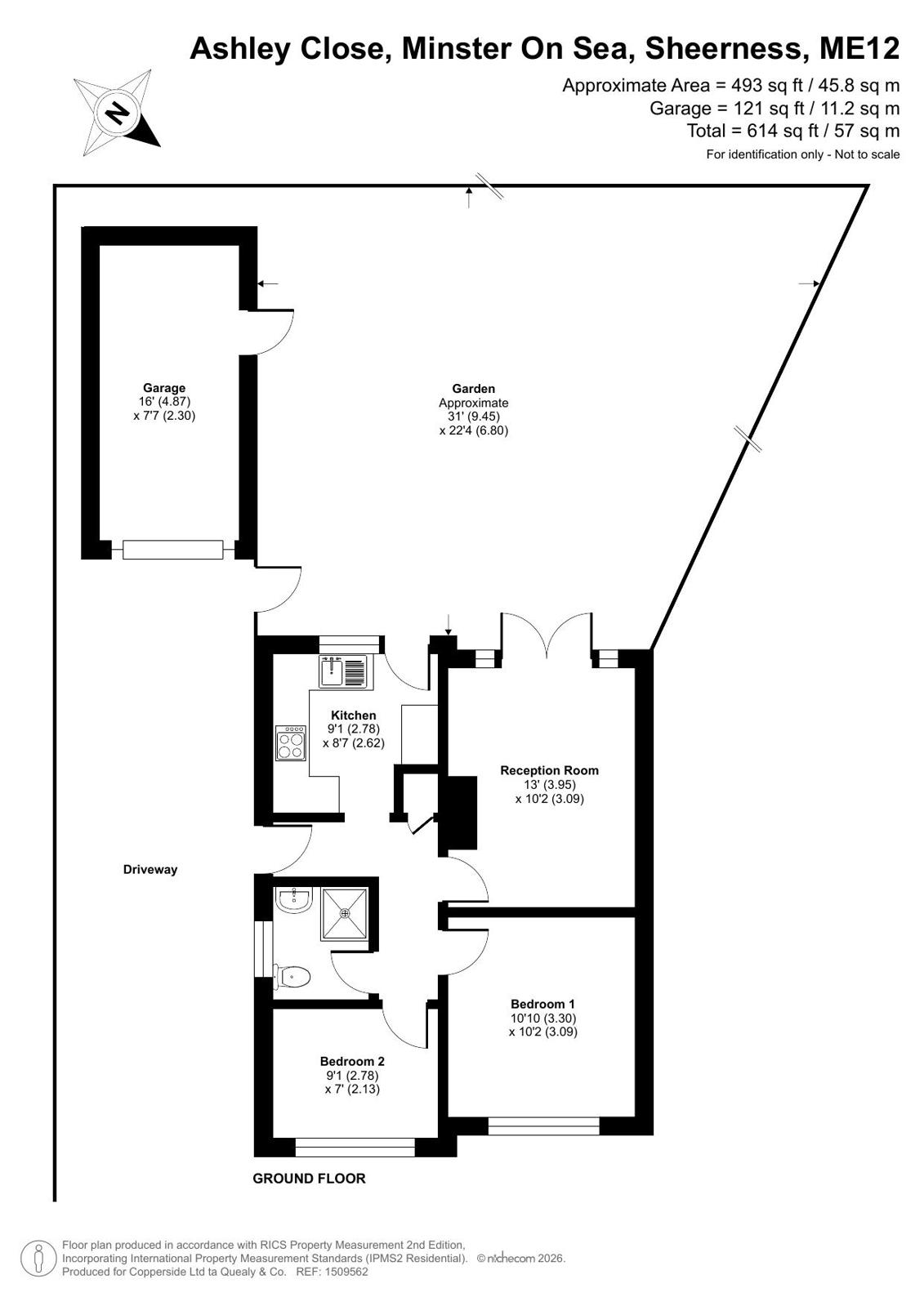 3, Ashley Close, Sheerness floorplan