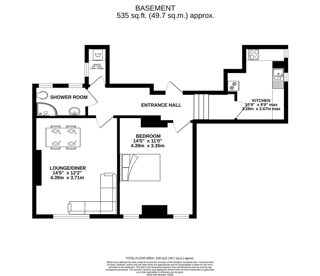 Flat 1 Neville House, 26, Milton Road, Swindon floorplan