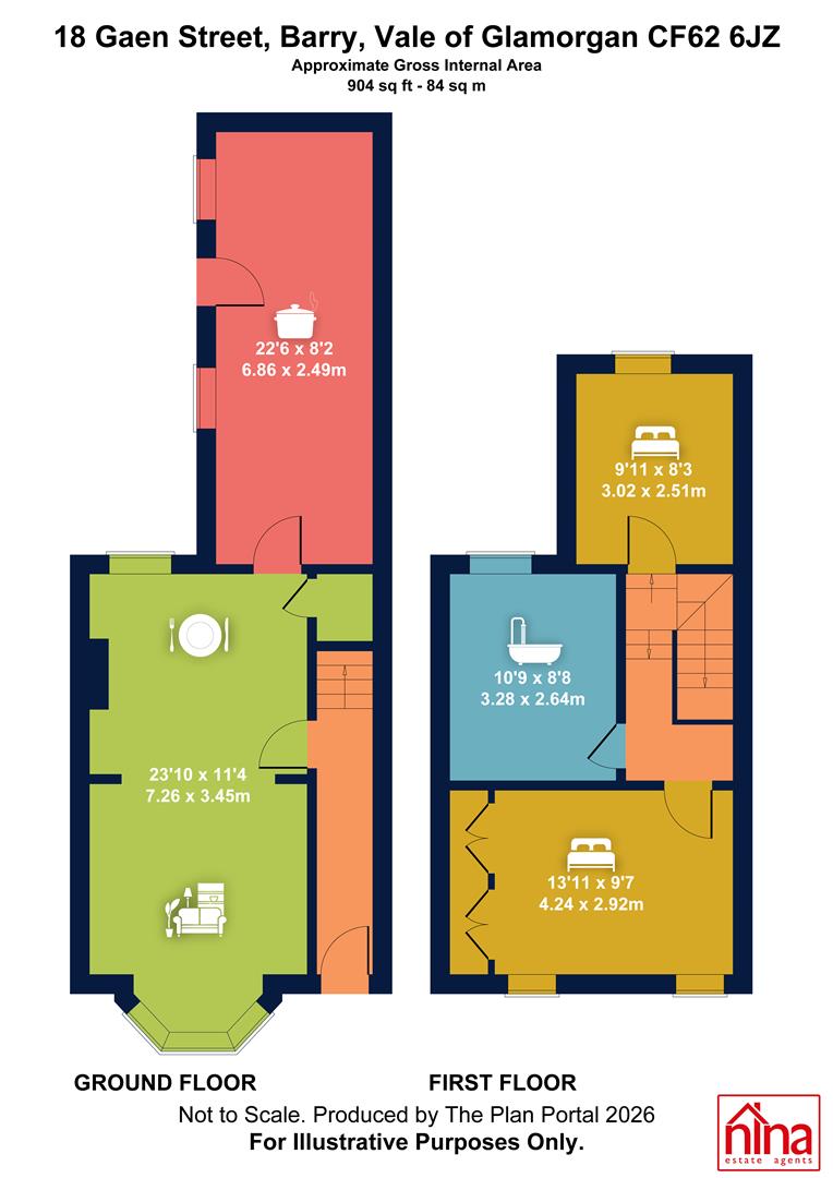 18, Gaen Street, Barry floorplan