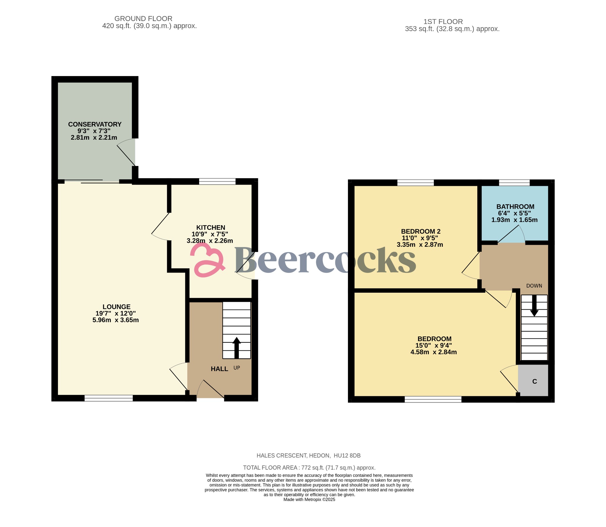 6, Hales Crescent, Hull floorplan
