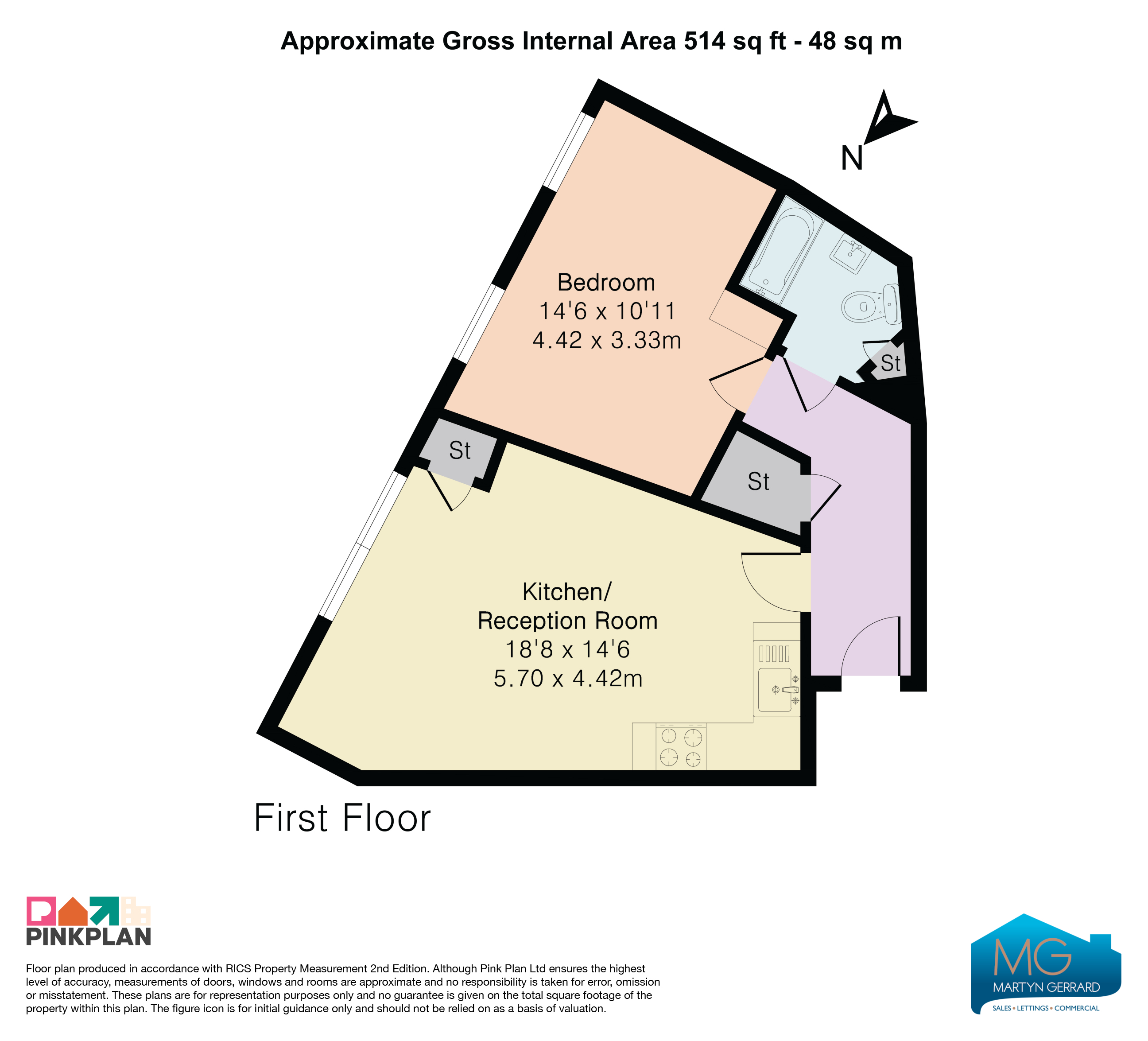 Flat 4, Simone House 74A,, Holmes Road, London floorplan