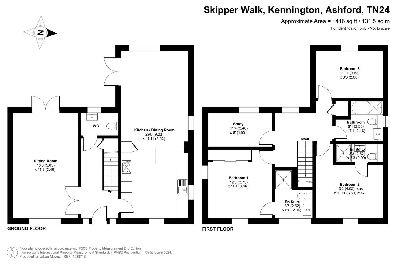 11, Skipper Walk, Ashford floorplan