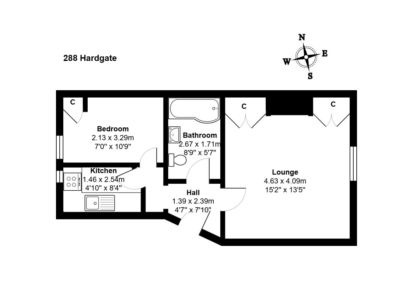 288 Hardgate, Aberdeen floorplan