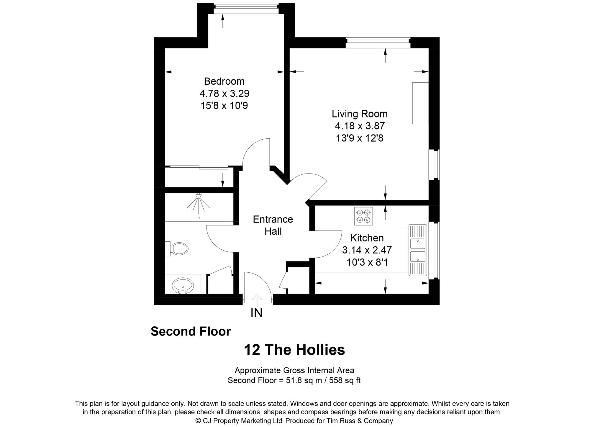 Flat 12, The Hollies Maxwell Road, Beaconsfield floorplan