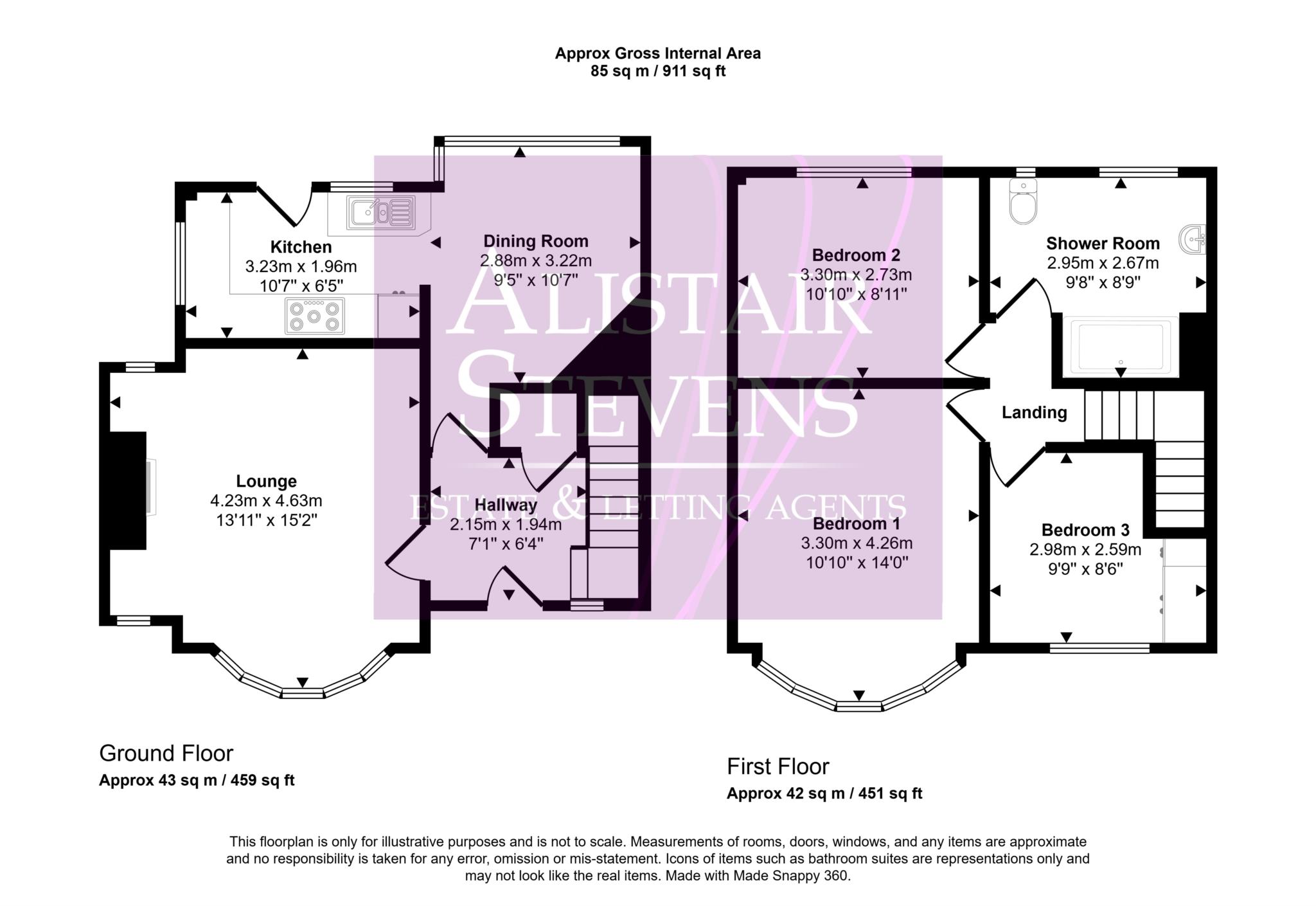 1, Kenilworth Road, Rochdale floorplan