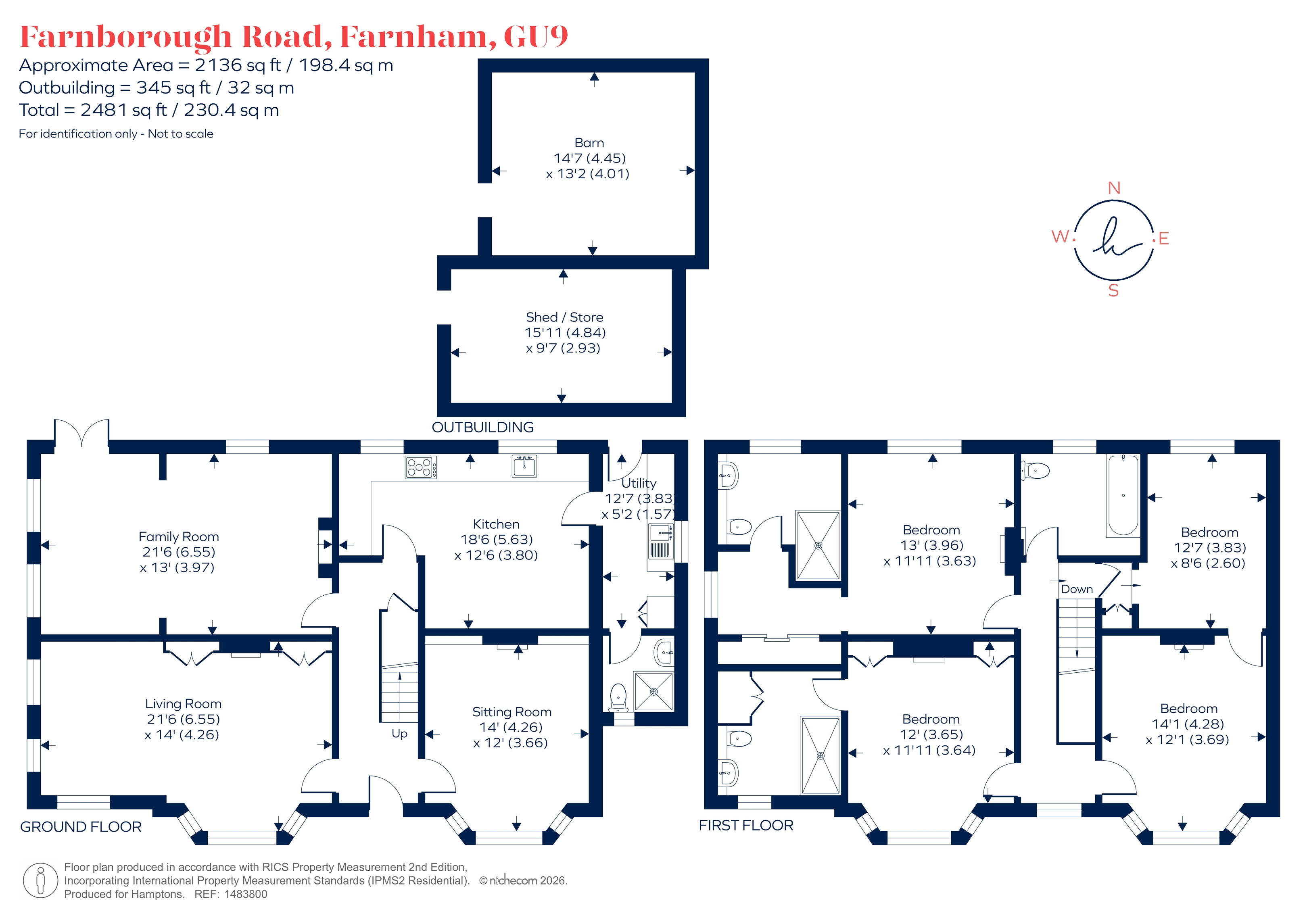 88 Farnborough Road, Farnham floorplan