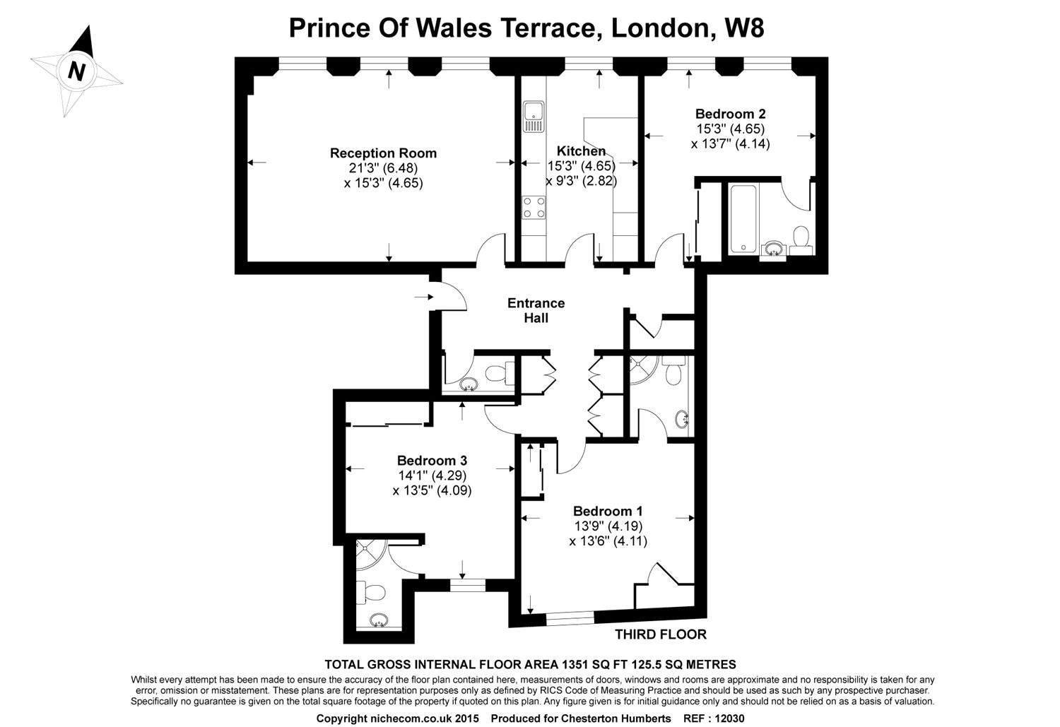 3 Bedrooms Flat to rent in Prince Of Wales Terrace, Hyde Park, London W8