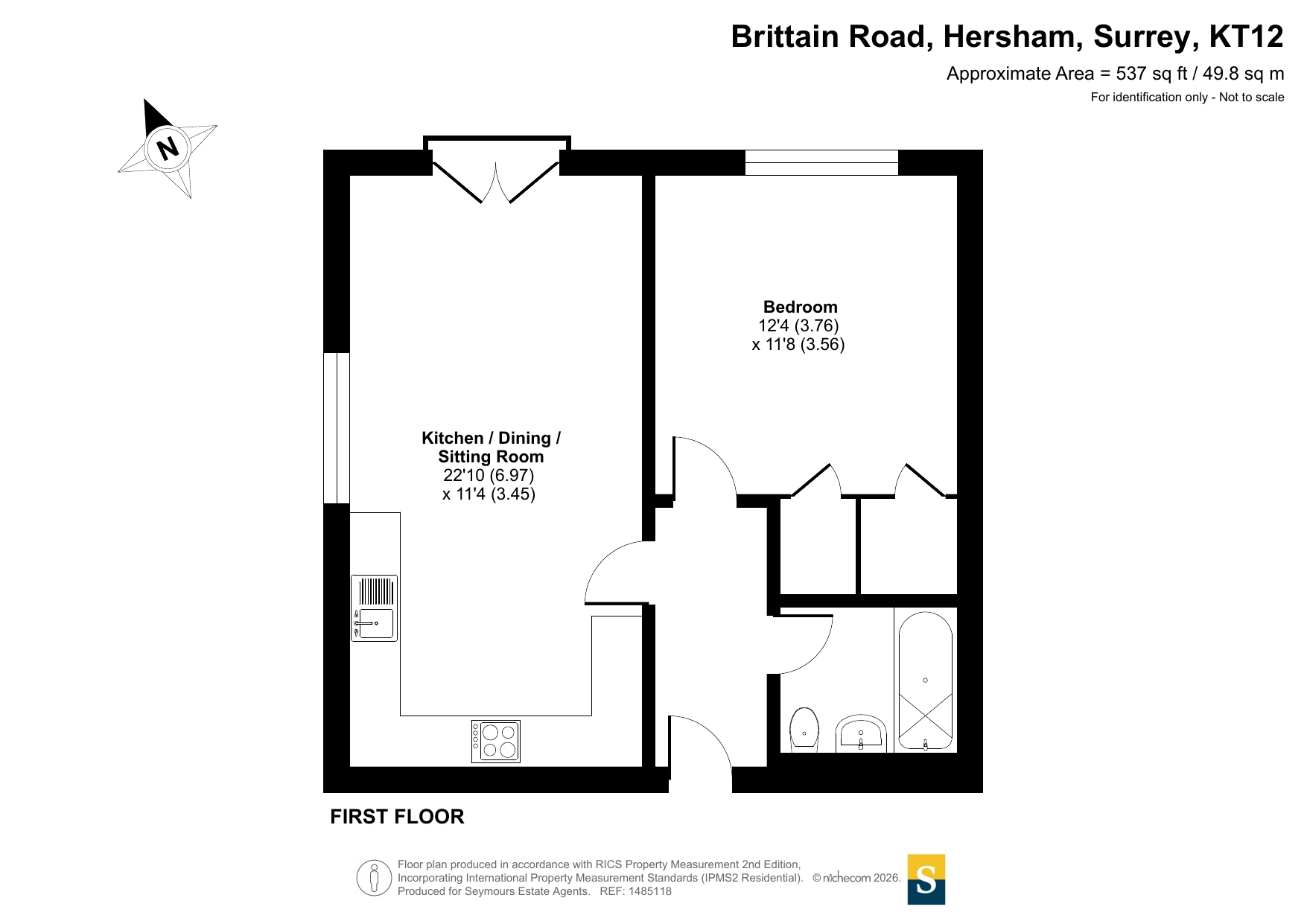 Flat 3 Karun House, 10, Brittain Road, Surrey floorplan