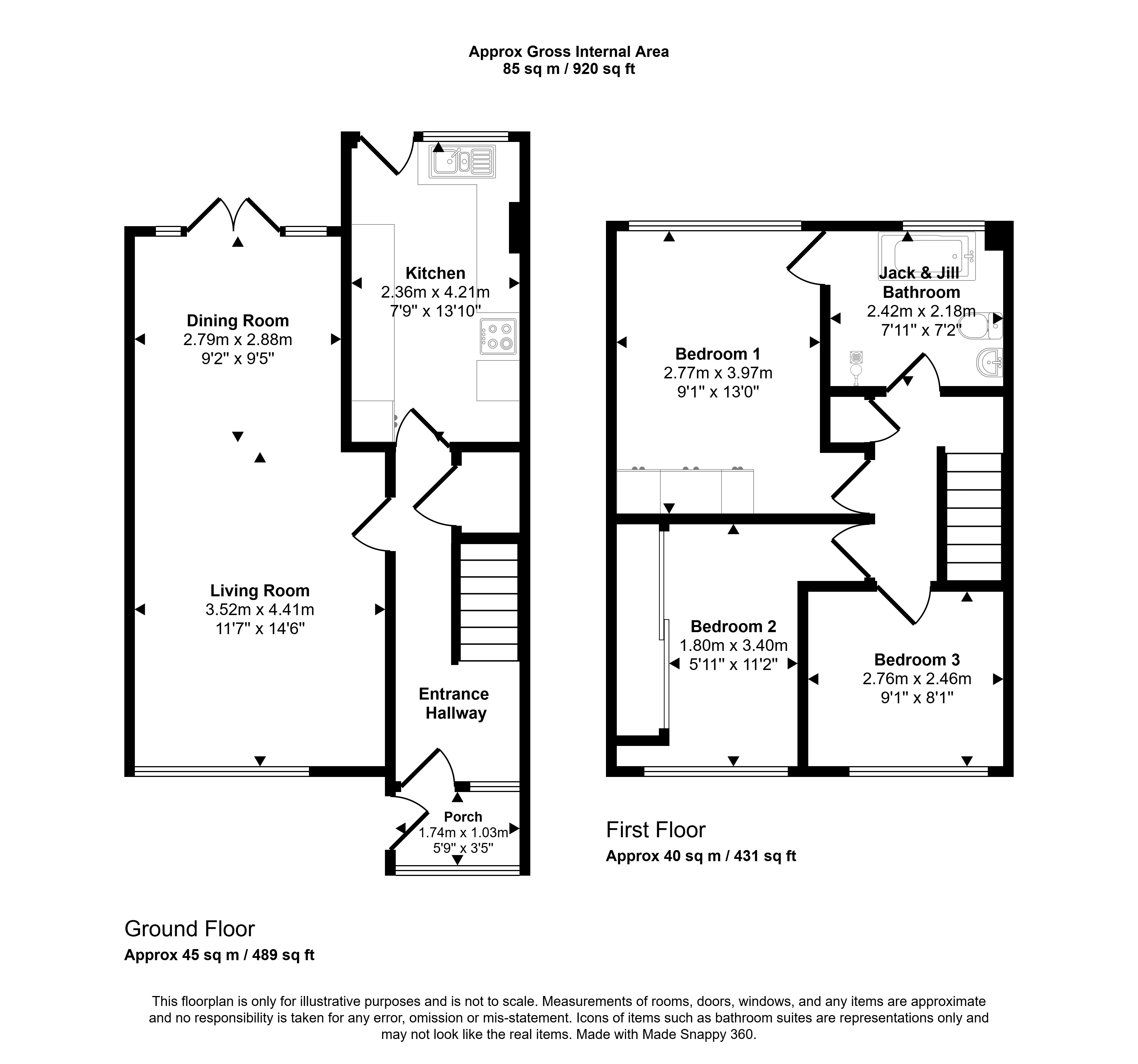4 Pent Court, Lead Road, Ryton floorplan