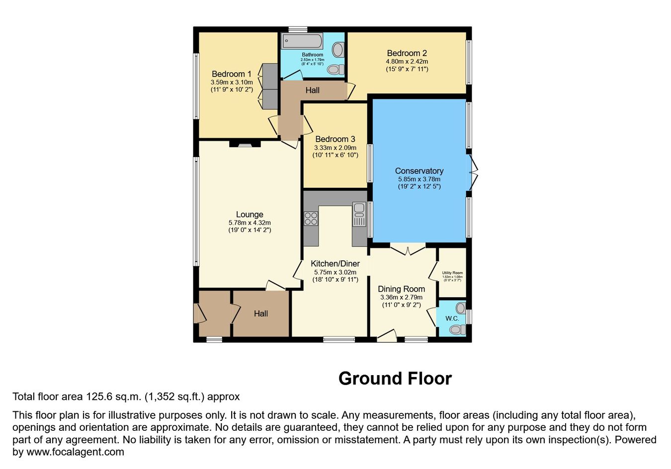 Aingarth, Wigg Lane, Skegness floorplan