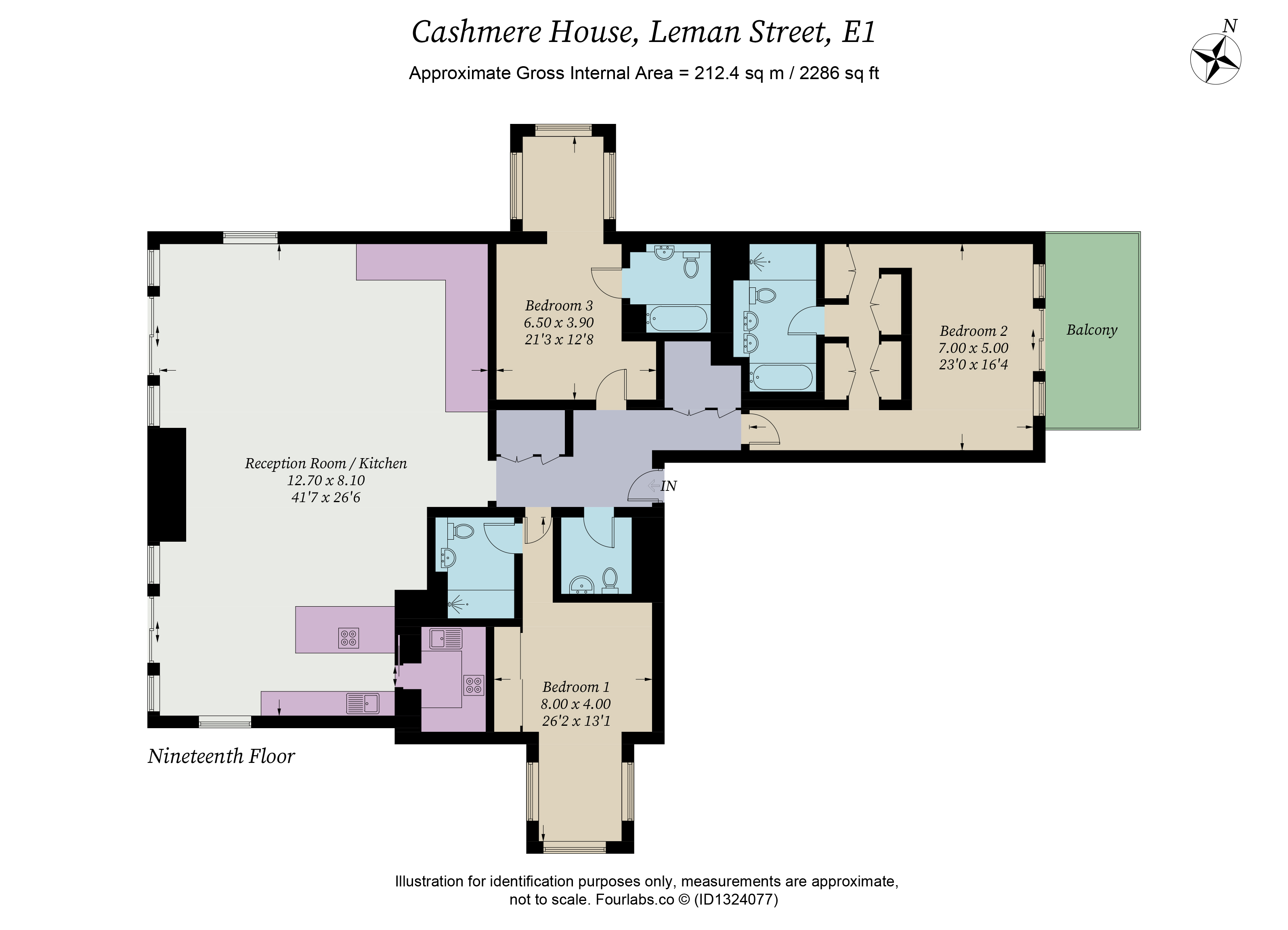 1901, Cashmere House, Leman Street, London floorplan